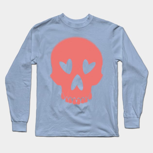 Pink Skull And Suspenders Long Sleeve T-Shirt by xsaxsandra